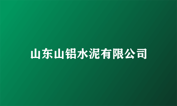 山东山铝水泥有限公司