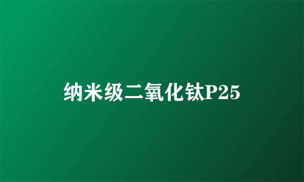 纳米级二氧化钛P25
